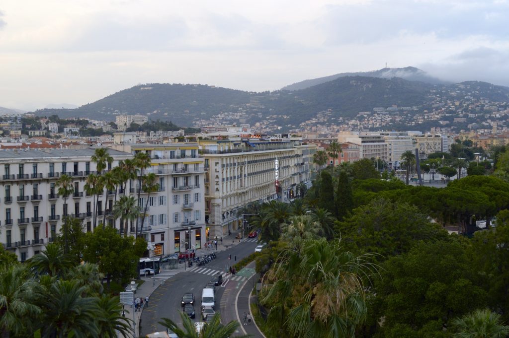 Nice in the evening, as seen from our hotel room's terrace. (Credit: Samantha Sault)