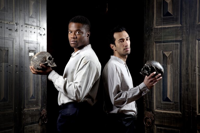 Ladi Emeruwa and Naeem Hayat, who share the role of Hamlet in the Globe to Globe world tour. (Photo Courtesy Shakespeare's Globe)